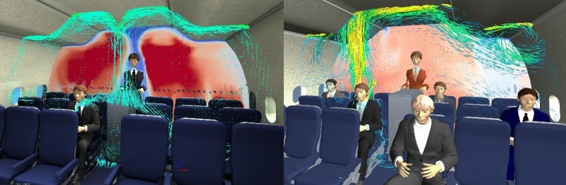 simulating air exchange rates in planes