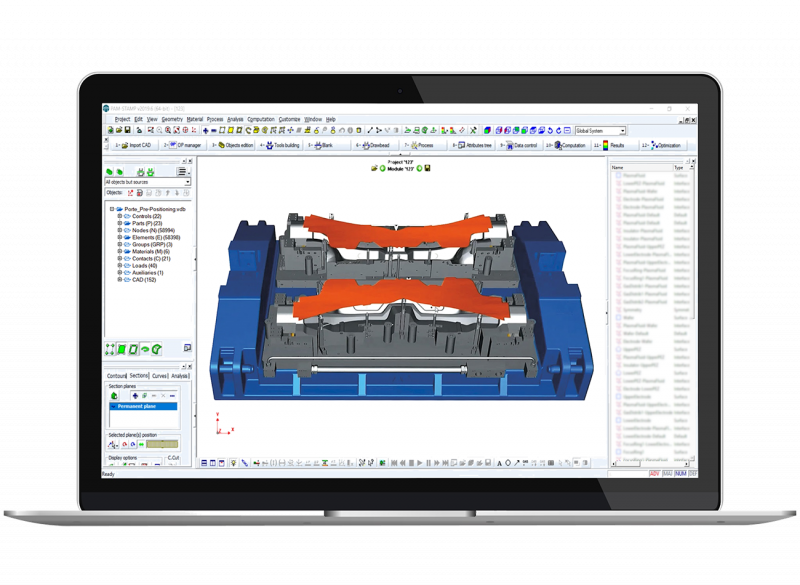 Prototypage virtuel d'une ligne de durcissement sous presse