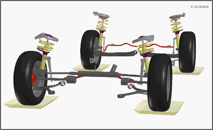 Chassis Vibration and Stress Analysis Simulation