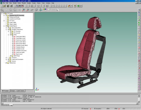 Modeling the low frequency response of a seat in VA One using Biot foam finite elements